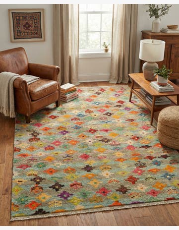 4' 4 x 6' 2 Hand Knotted Balouch Wool Rug