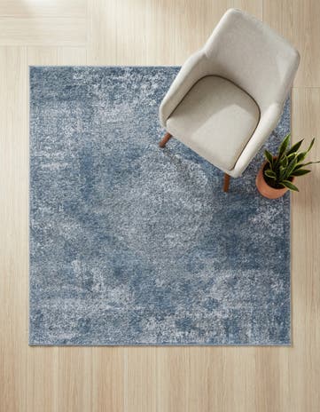 Blue Oregon Square Rug