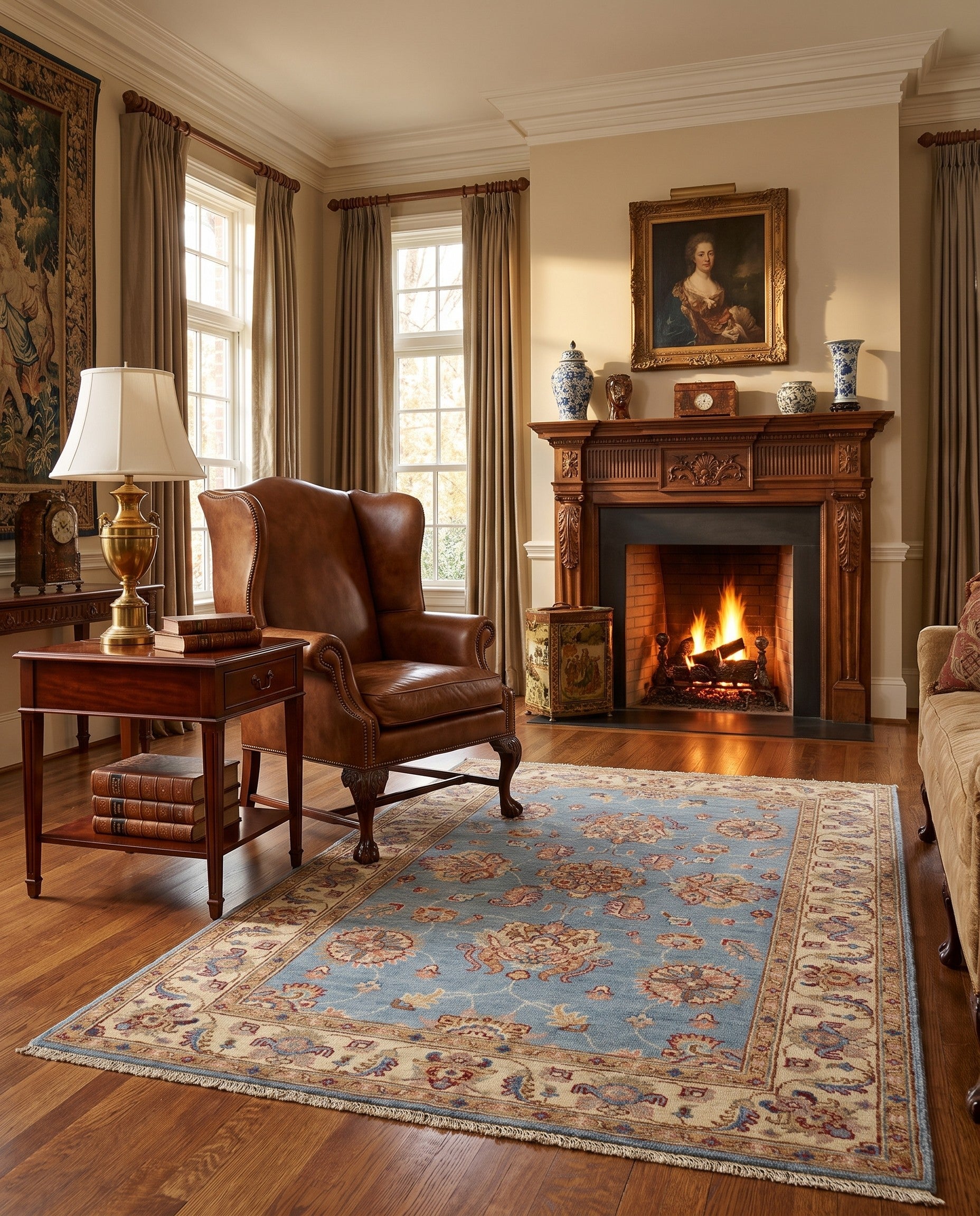 3' 4 x 5' Hand Knotted Ziegler Rug