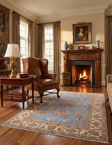 3' 4 x 5' Hand Knotted Ziegler Rug