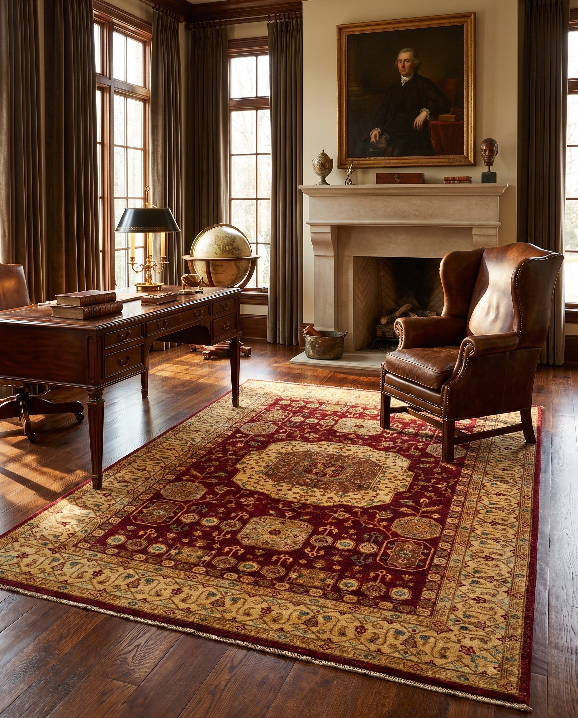 5' 7 x 7' 11 Hand Knotted Mamluk Ziegler Rug