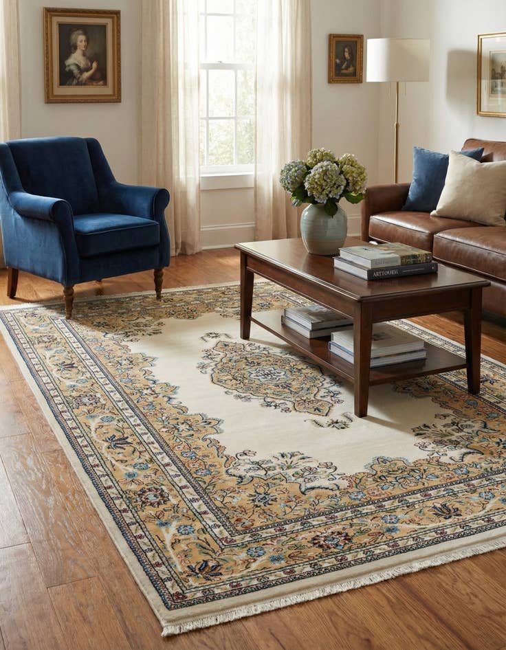 Detail image of 5' 3 x 8' Nain Design Rug