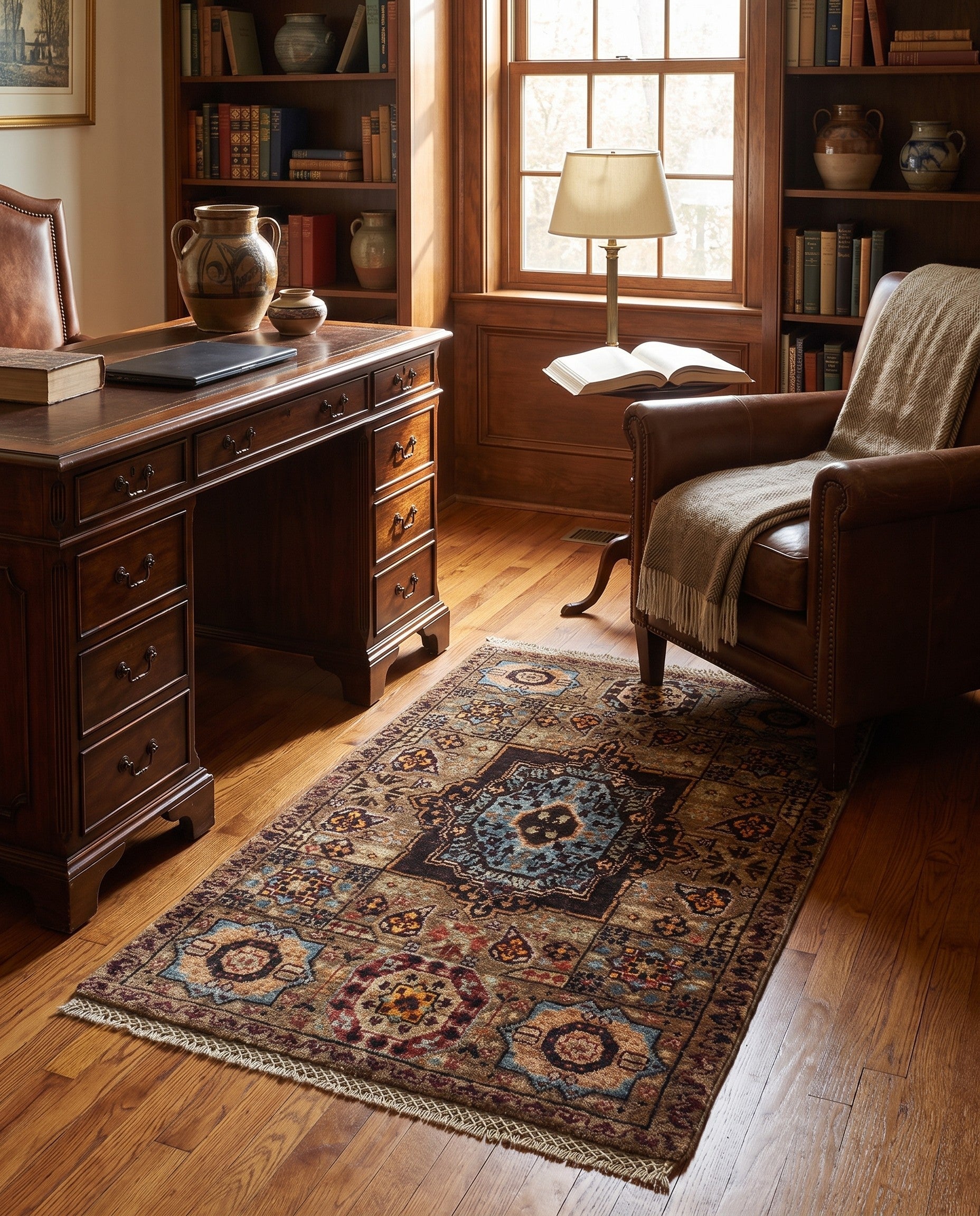 1' 9 x 3' 1 Hand Knotted Mamluk Ziegler Rug