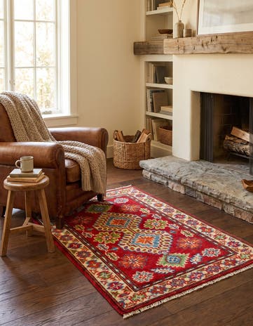 2' x 3' 1 Hand Knotted Kazak Rug