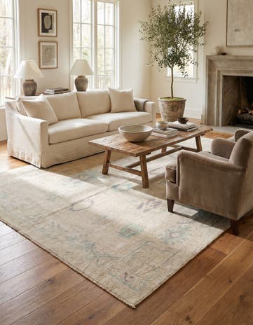 8' 7 x 11' 6 Hand Knotted Oushak Wool Rug