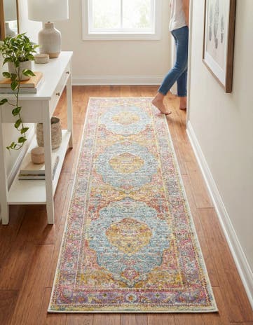 Light Blue Santiago Runner Rug