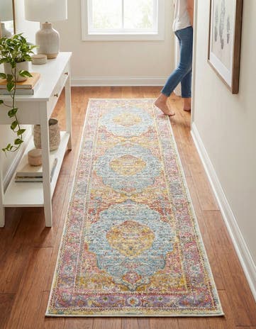Light Blue Santiago Runner Rug