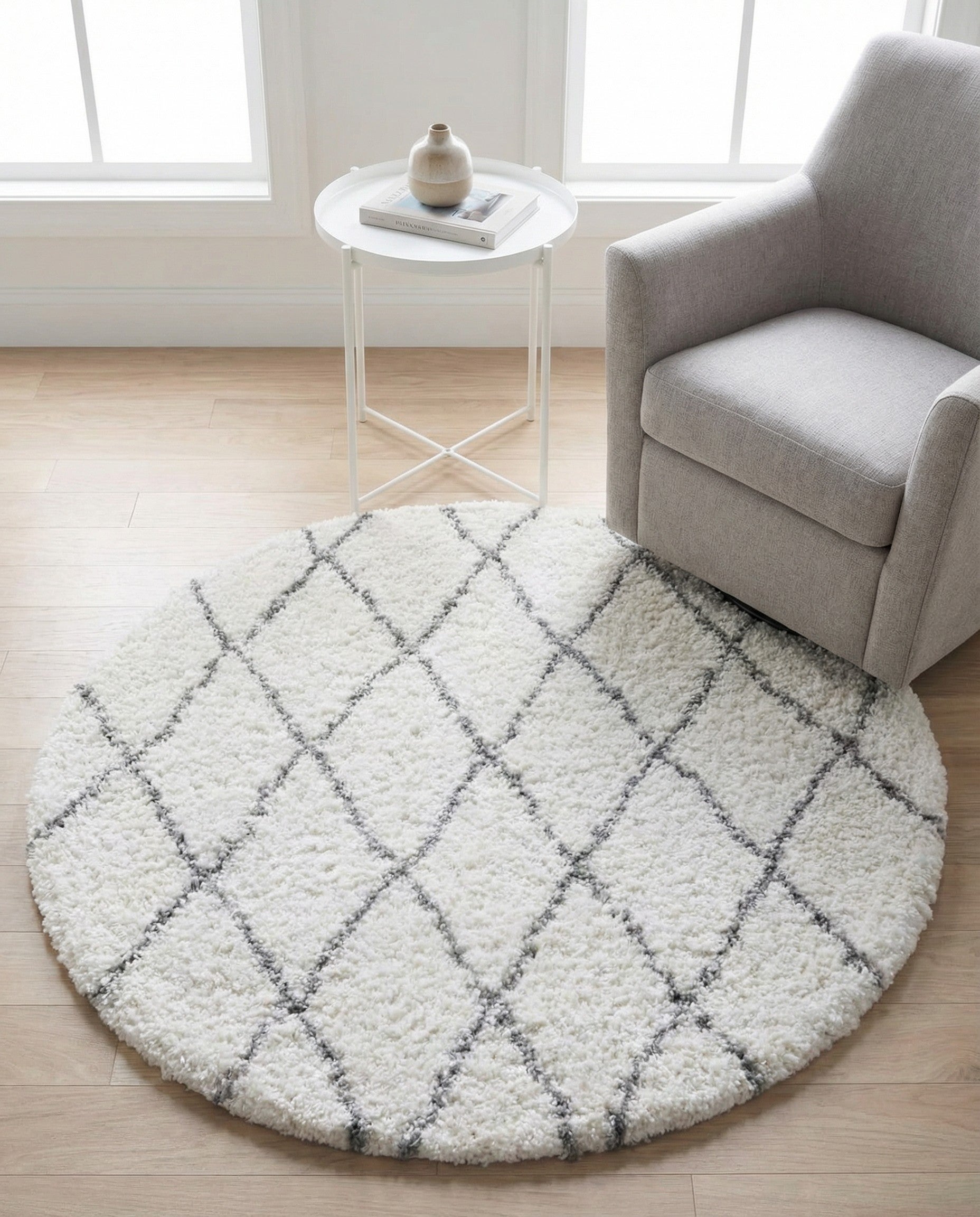 3' 3 x 3' 3 Marrakesh Shag Round Rug