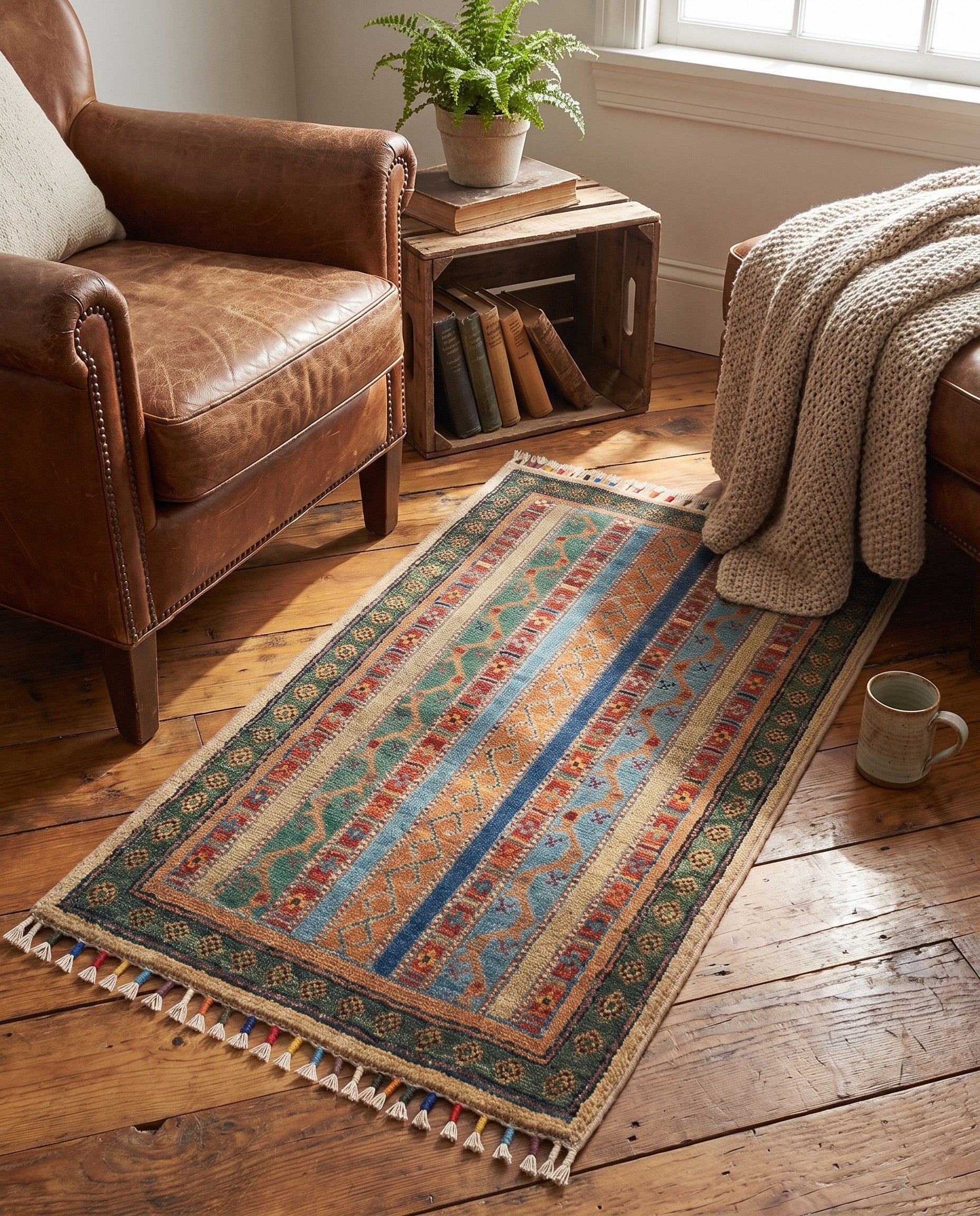 1' 8 x 3' 4 Hand Knotted Kazak Rug