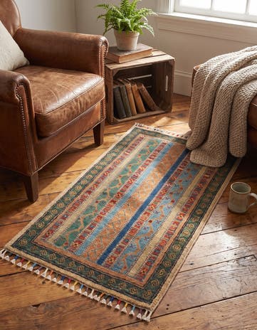 1' 8 x 3' 4 Hand Knotted Kazak Rug