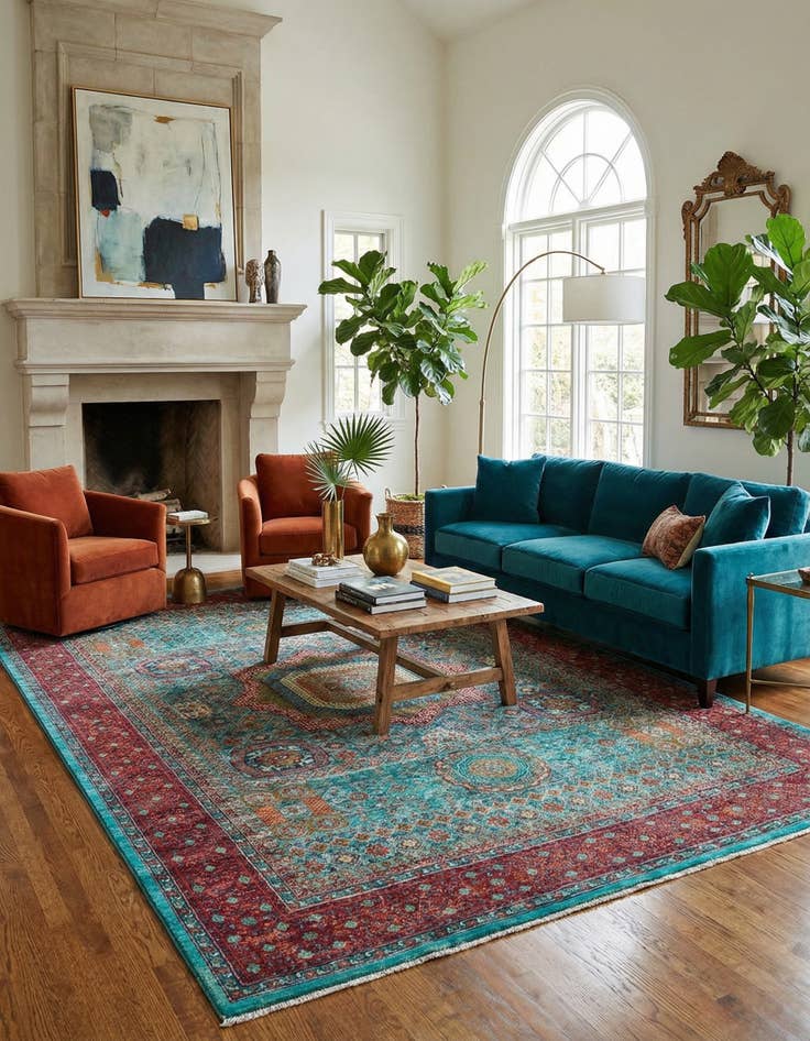 Detail image of 6' 8 x 9' 8 Amina Wool Rug