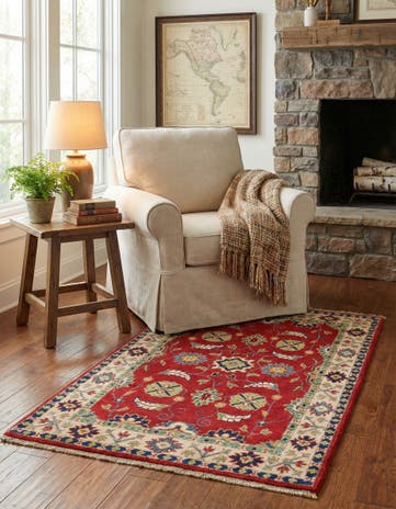 2' 7 x 4' 2 Hand Knotted Kazak Rug