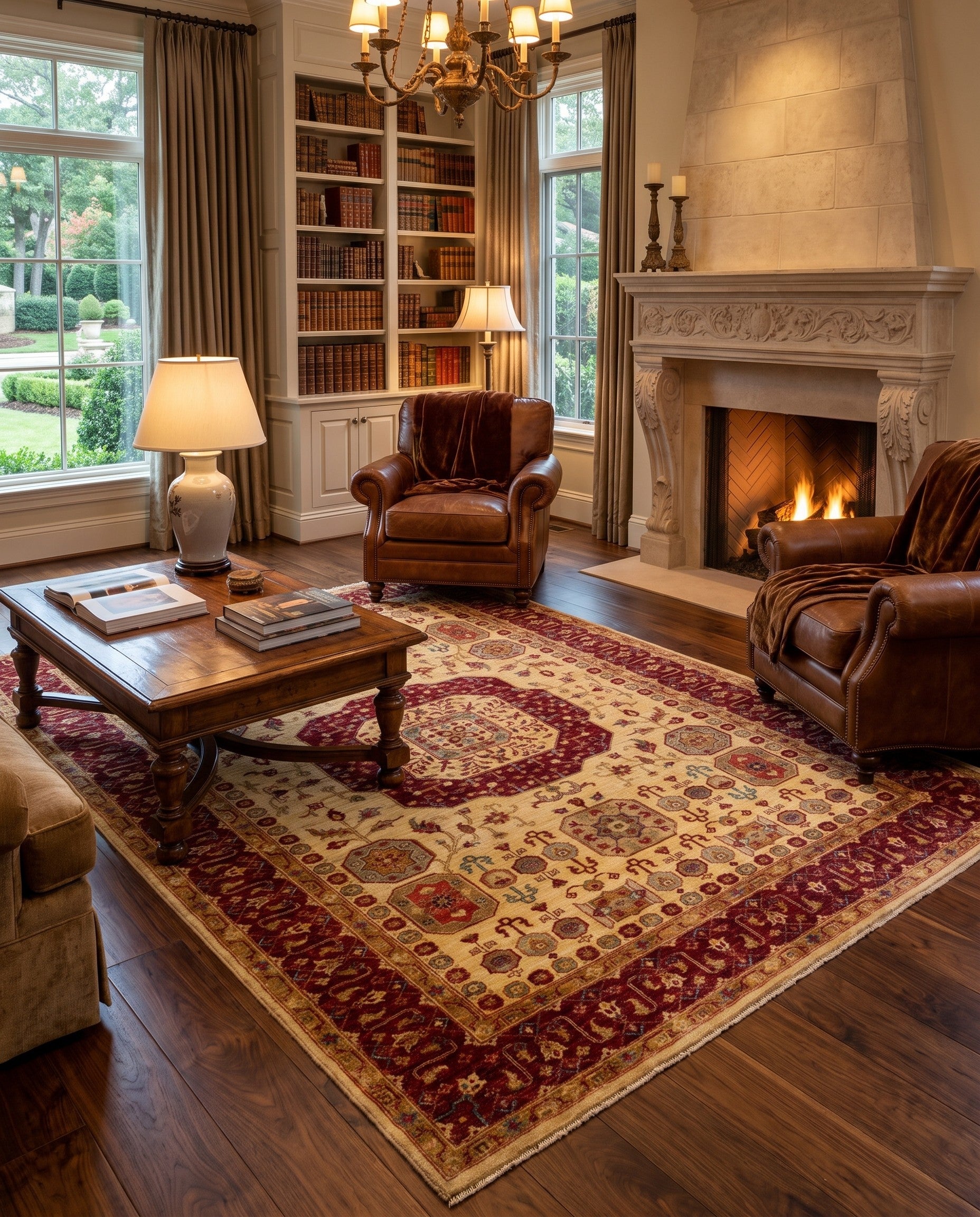 5' 10 x 7' 7 Hand Knotted Mamluk Ziegler Rug