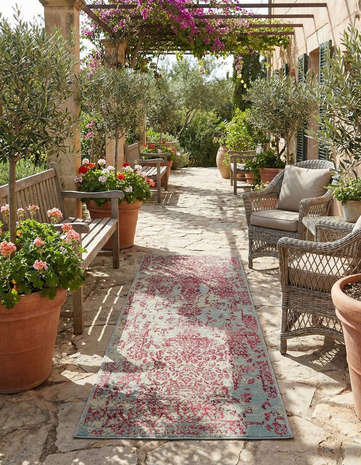 2' x 6' Easy-Clean Botanical Indoor / Outd...