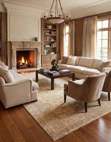 7' 9 x 10' 11 Hand Knotted Ziegler Rug
