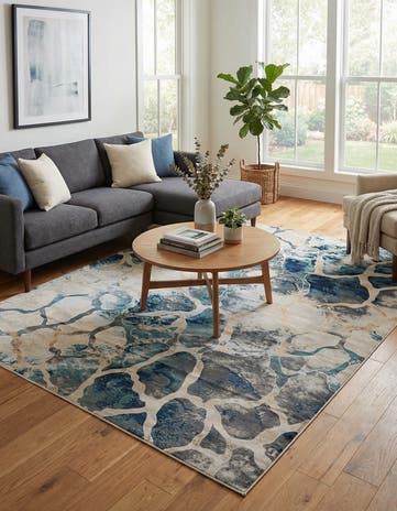 Navy Blue Gossamer Rug