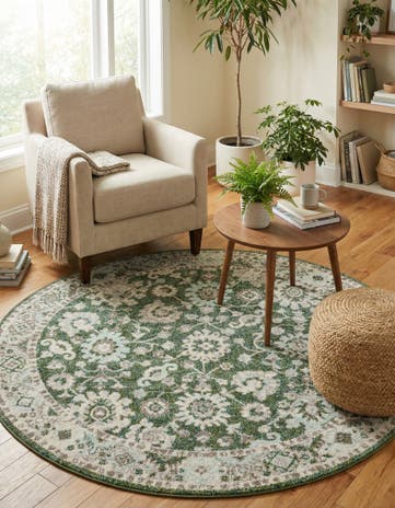 Green Madeline Round Rug