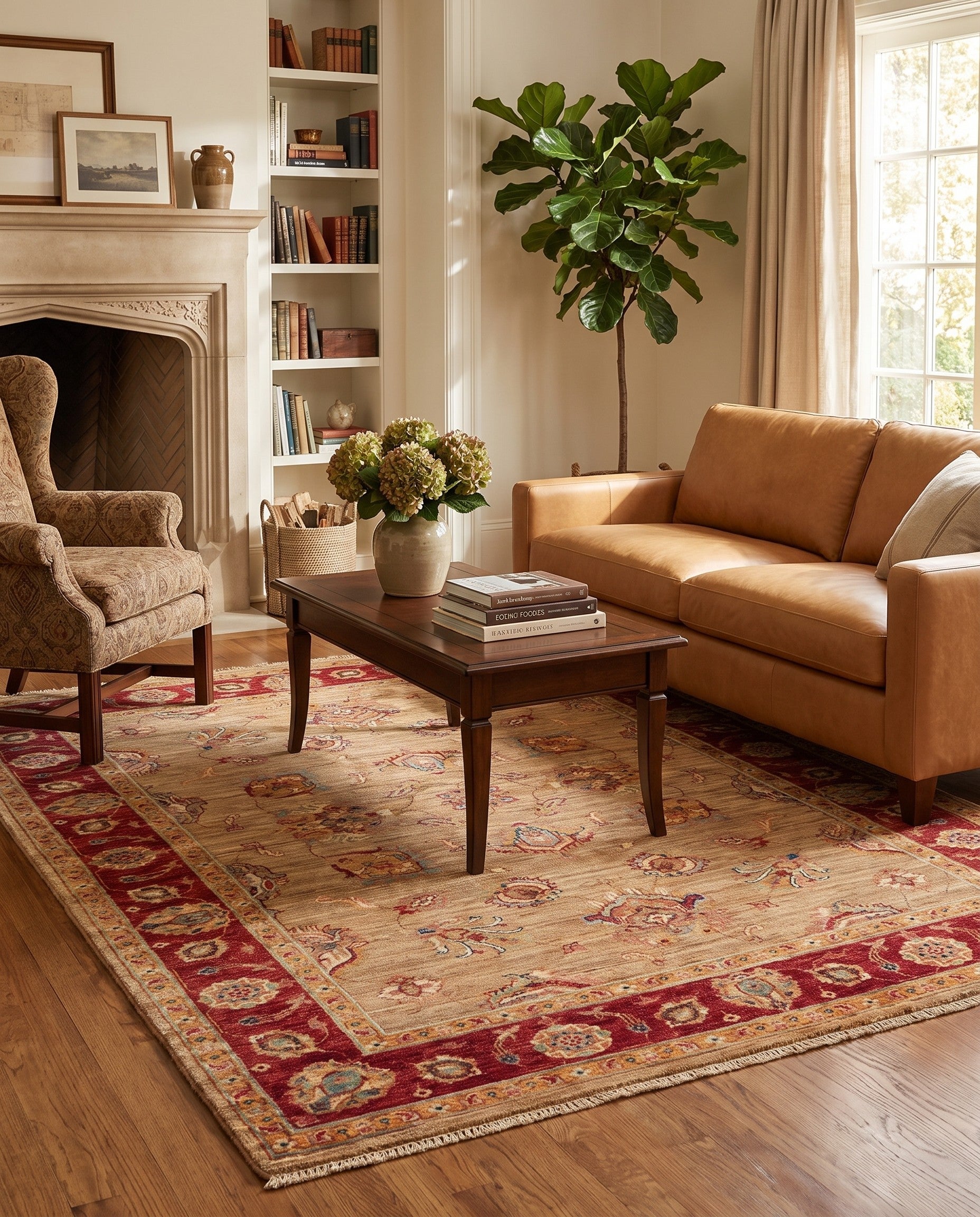 5' 1 x 6' 6 Hand Knotted Ziegler Rug