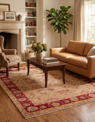 5' 1 x 6' 6 Hand Knotted Ziegler Rug