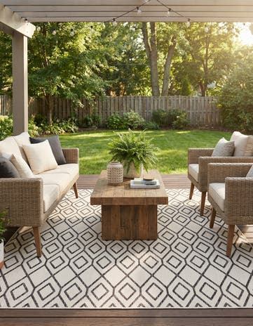 7' 10 x 10' Easy-Clean Jill Zarin Turks and Caicos Indoor / Outdoor Rug