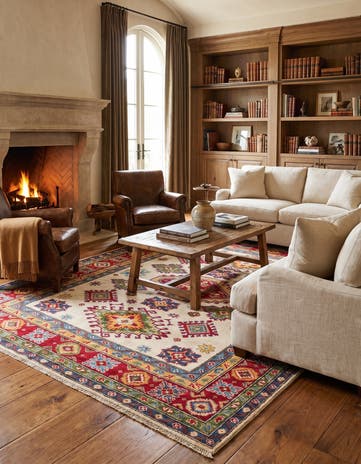 5' 2 x 6' 3 Hand Knotted Kazak Rug