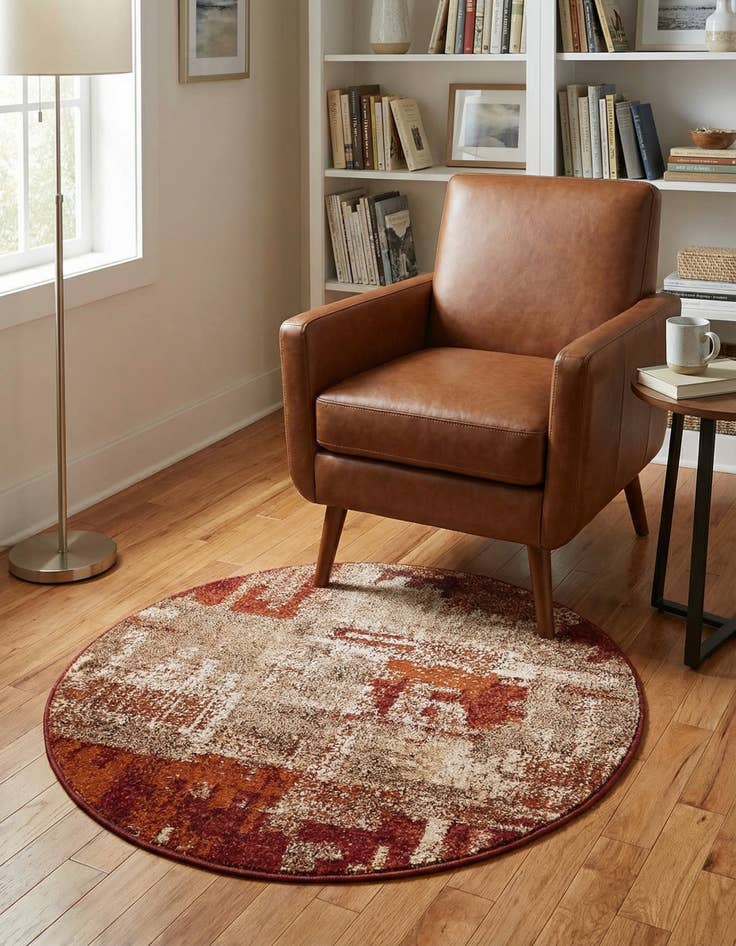 Detail image of 3' x 3' Equinox Round Rug