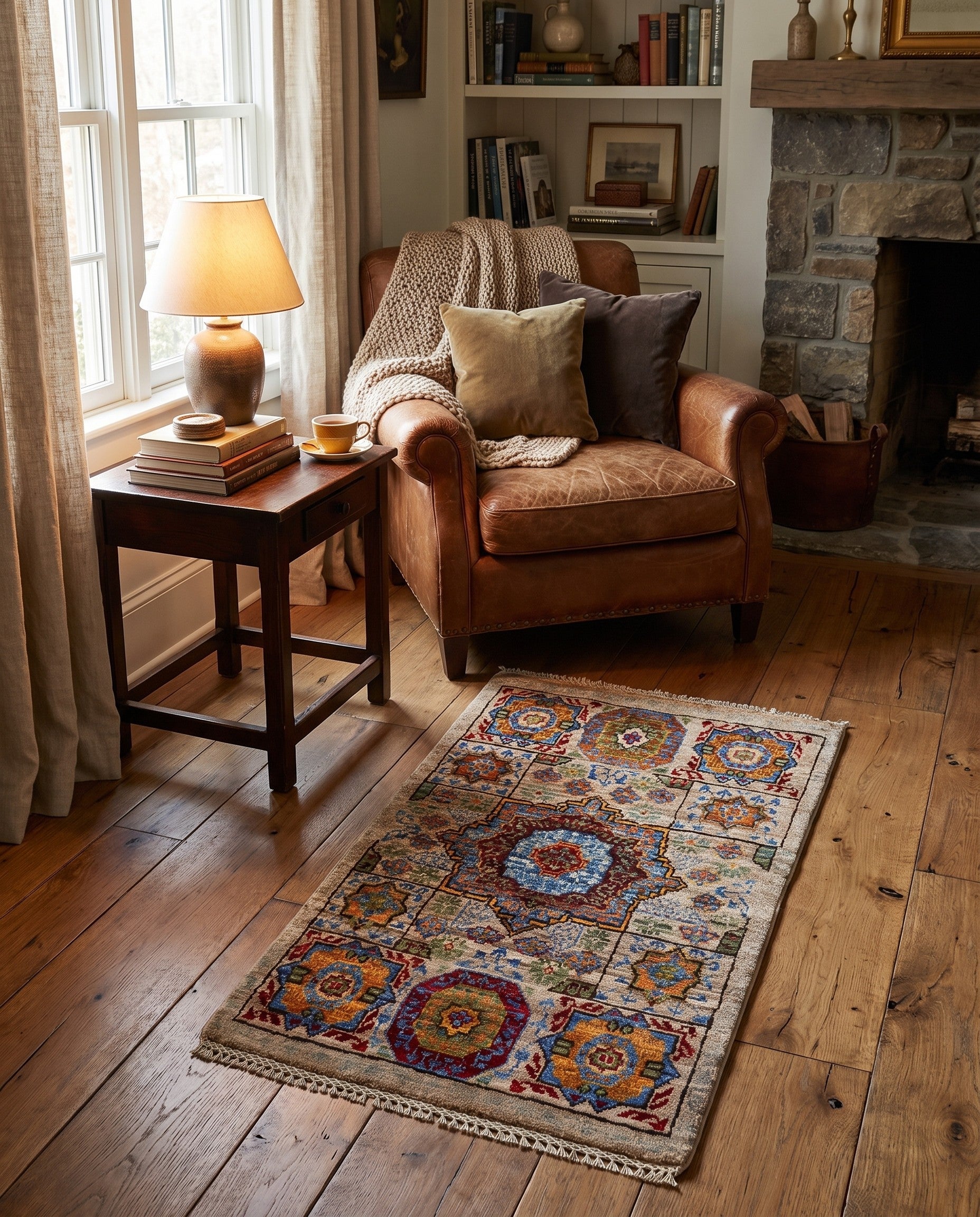 1' 10 x 3' 1 Hand Knotted Mamluk Ziegler Rug