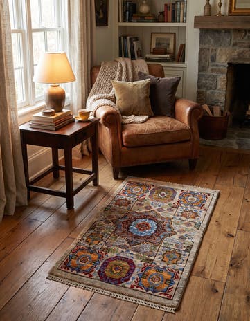 1' 10 x 3' 1 Hand Knotted Mamluk Ziegler Rug
