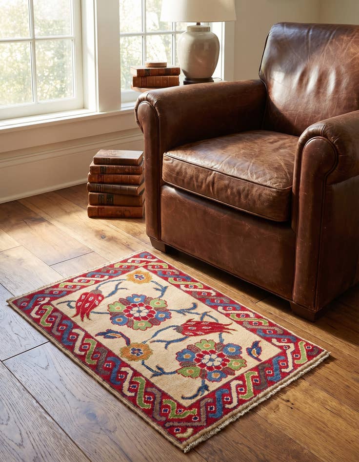 Detail image of 2' x 3' Hand Knotted Kazak Rug