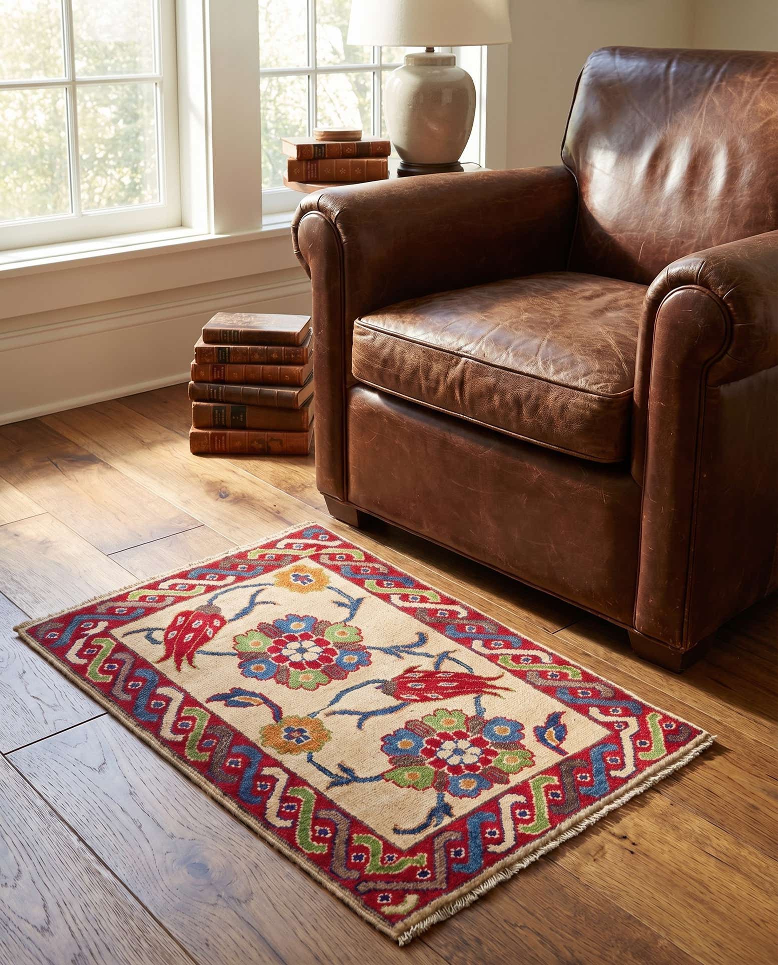 2' x 3' Hand Knotted Kazak Rug