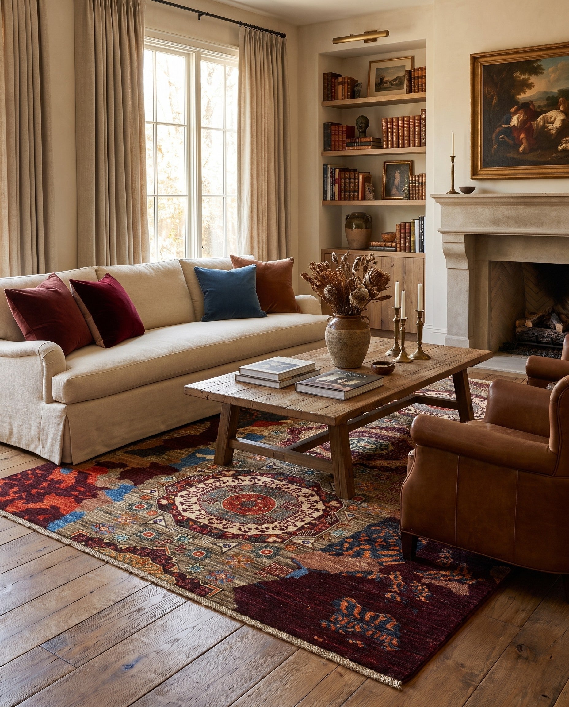 5' 8 x 7' 10 Hand Knotted Mamluk Ziegler Rug
