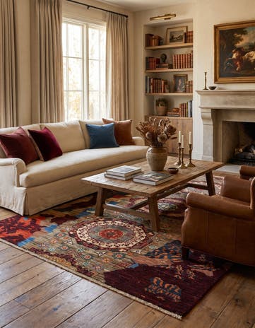5' 8 x 7' 10 Hand Knotted Mamluk Ziegler Rug