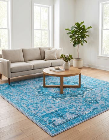 7' 3 x 7' 3 Washable Renaissance Square Rug