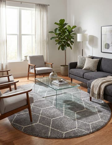 7' 10 x 10' Lattice Frieze Oval Rug