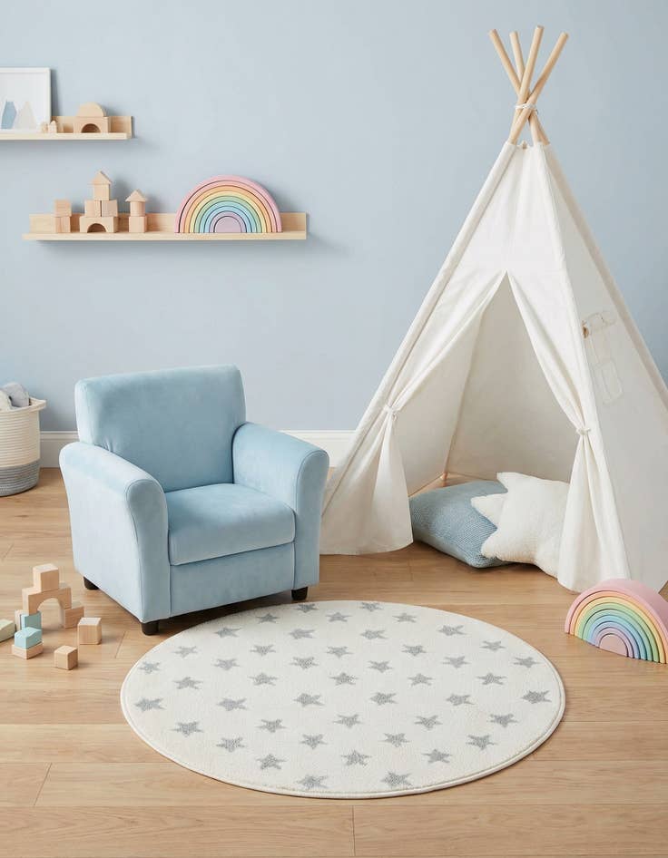 Detail image of 3' 3 x 3' 3 Whimsy Kids Round Rug