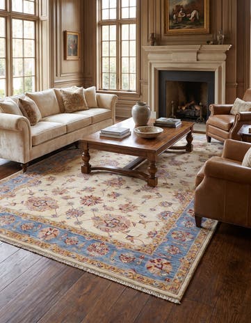 6' 2 x 9' 2 Hand Knotted Ziegler Rug