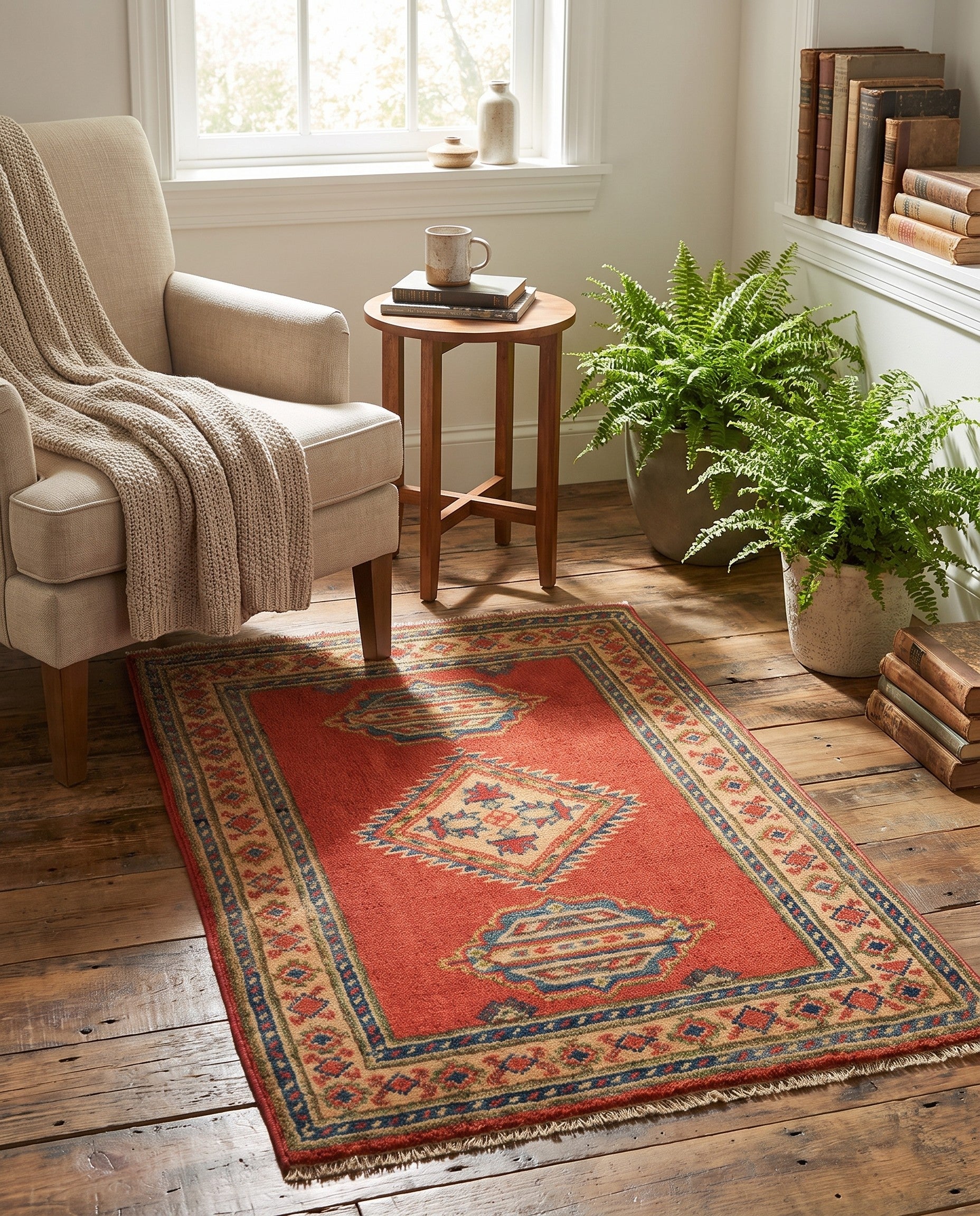 2' 1 x 3' Hand Knotted Kazak Rug