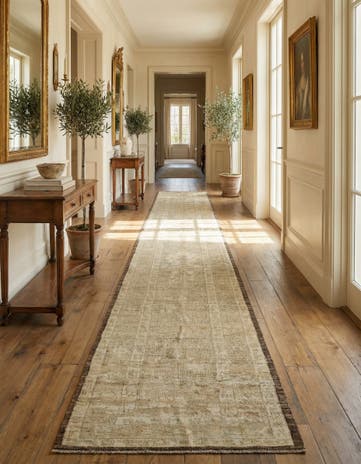 3' 3 x 15' 8 Hand Knotted Oushak Wool Runner Rug