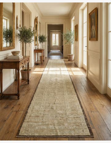 3' 3 x 15' 8 Hand Knotted Oushak Wool Runner Rug