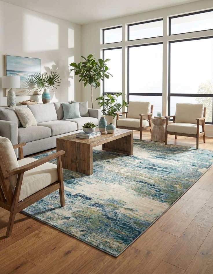 Detail image of 10' 6 x 16' 5  Washable Spectrum Rug