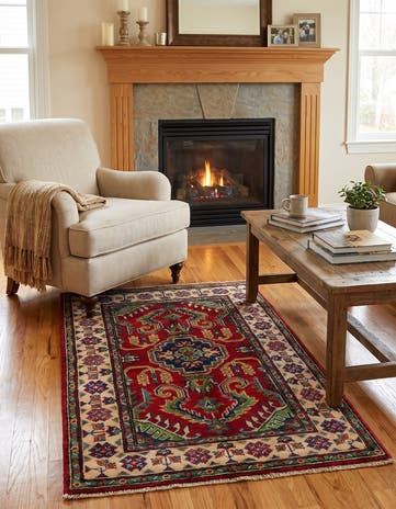 2' 9 x 4' 2 Hand Knotted Kazak Rug