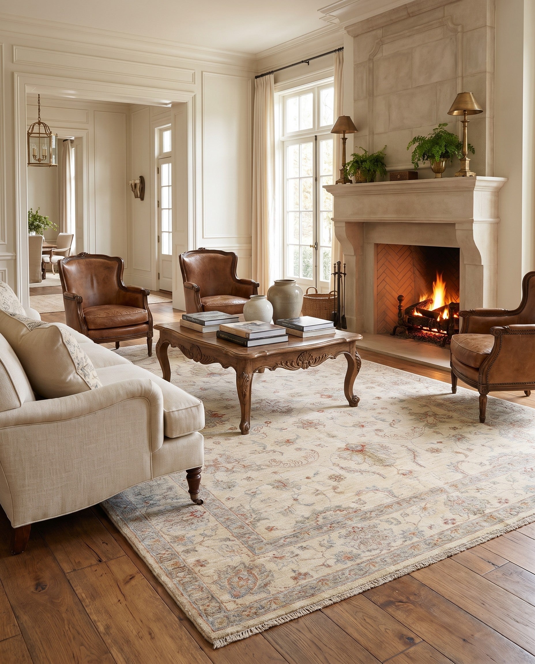 5' 10 x 8' 3 Hand Knotted Ziegler Rug