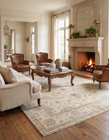 5' 10 x 8' 3 Hand Knotted Ziegler Rug