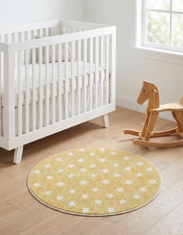 3' 3 x 3' 3 Whimsy Kids Round Rug