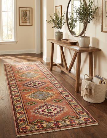 2' 8 x 7' 8 Hand Knotted Kazak Runner Rug