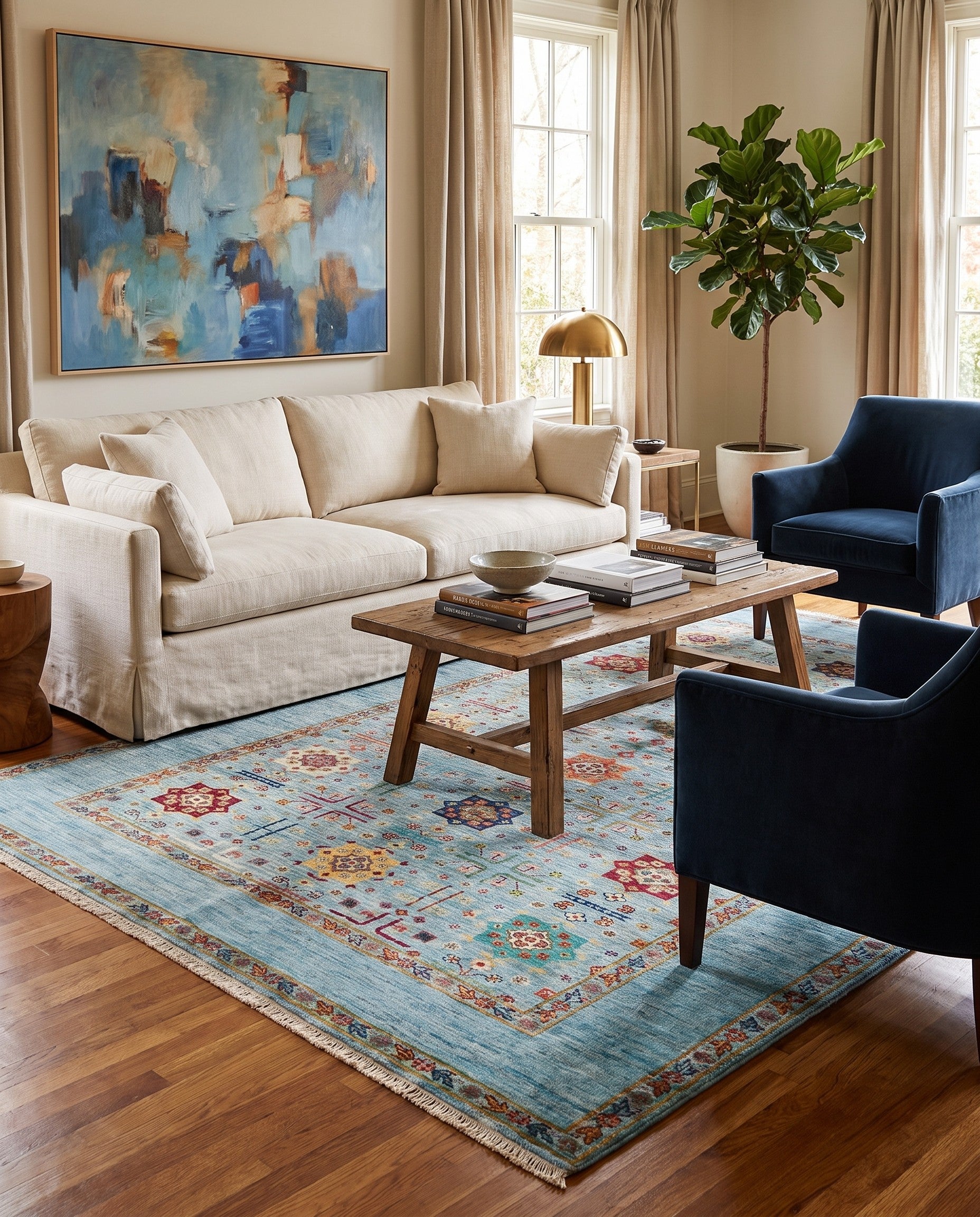5' 9 x 7' 10 Hand Knotted Ariana Ziegler Rug