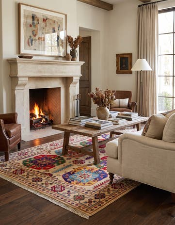 4' 1 x 6' 4 Hand Knotted Kazak Rug