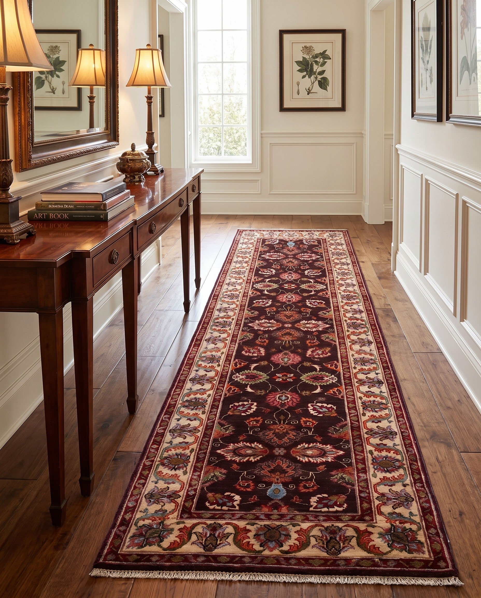 2' 8 x 10' 7 Hand Knotted Peshawar Ziegler Runner Rug
