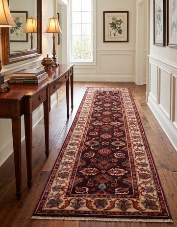 2' 8 x 10' 7 Hand Knotted Peshawar Ziegler Runner Rug