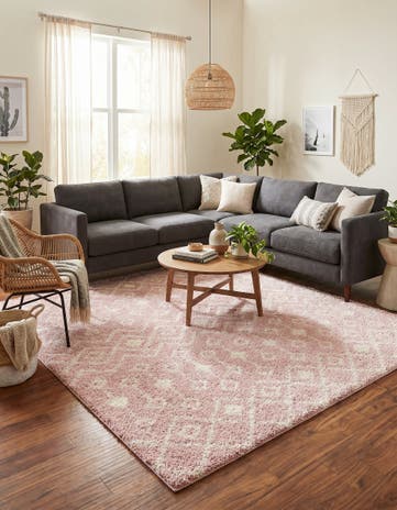 10' x 10' Moroccan Trellis Shag Square Rug